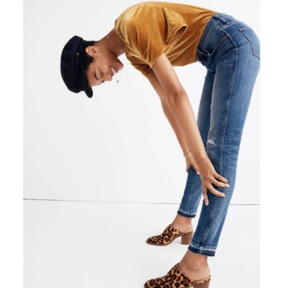 NWT Madewell 9” High Rise Skinny Raw Hem Jeans